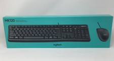 Logitech MK120 Keyboard and Mouse Desktop Wired USB Black Keyboard (SEALED) NEW