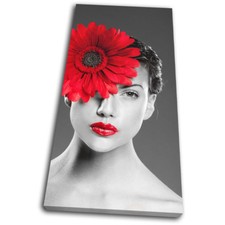 Woman Flower Red Floral SINGLE