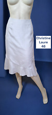 Christine Laure Taille 46  ? Superbe jupe doublée gris clair polyester