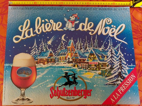 Plaque carton bière noel - plaque,
