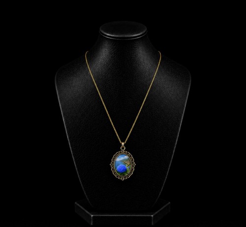 Collier vintage plaqué 18 - collier,