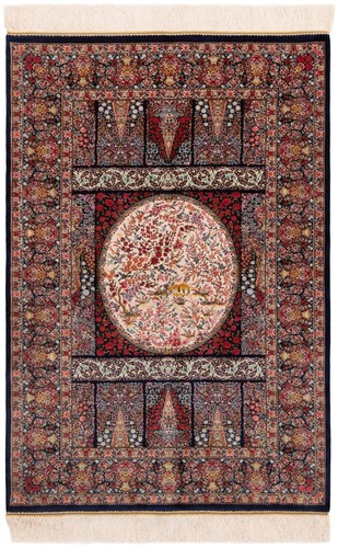 Tapis persan fait main ghhom - fait,