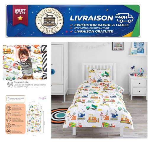 Parure lit enfant 140x200 - lit,