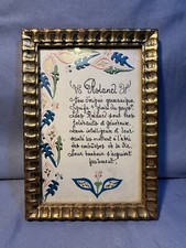 Vintage plaque prénom texte Roland  en bois Imprimer En france Cadre