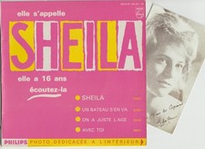 SHEILA   " SHEILA "   avec LA PHOTO ORIGINALE DÉDICACÉE   (EP 4 titres)