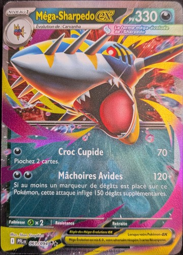 Pokémon méga sharpedo - pokémon, ex