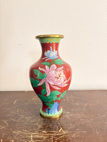 Ancien vase balustre fleurs - ancien,