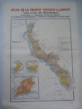 CARTE OENOLOGIE VINICOLE BORDEAUX LOUPIAC St CROIX de MON45X64 ATLAS LARMAT 1943