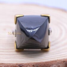 Argent Bague Hommes, Onyx Noir