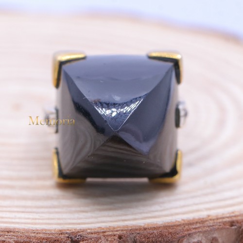 Argent bague hommes - argent, noir