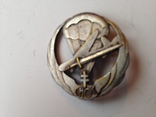 INSIGNE MILITAIRE FRANCE PARACHUTISTE 1 BATAILLON CHOC   FFL  WELTER 1948  TAP