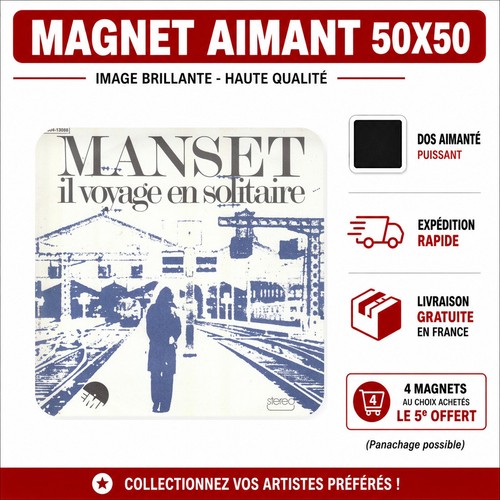 Magnet gérard manset 5x5 cm - magnet,