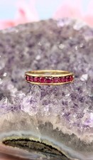 Bague demie alliance sertie