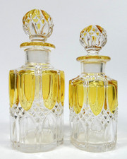 Paire De Flacons En Cristal