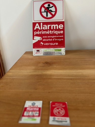 Plaque dissuasive alarme - plaque,