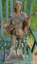 Réplique en régule du bronze de Emile PICAULT : "Troubadour".
