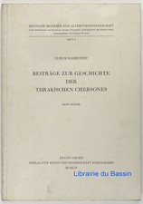 Beiträge zur geschichte der thrakischen chersones Ulrich Kahrstedt 1954