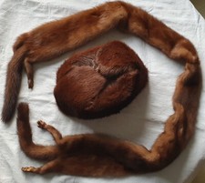 écharpe en vison et chapka en vison d´occasion