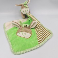 Doudou ane cheval beige blanc