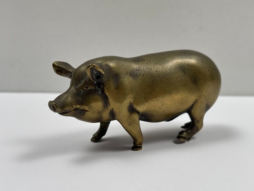 Ancien bronze animalier cochon - bronze,
