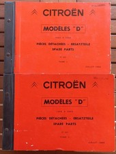 1969 CITROËN MODÈLES "D" PIÈCES DÉTACHÉES CATALOGUE 2 Tomes (DS  ID  ?)