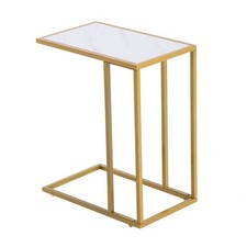 C-Shaped Marble Top Coffee