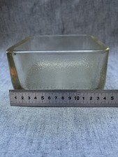 Ancien Gros Vide Poche Cendrier Pavé de Verre Genre Lumax - 1,8kg