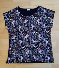 Blouse noire fleurie damart - noire, et