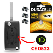 Boitier 3 Boutons Télécommande Coque Clé pour Plip CITROEN C2 C3 C4 C6 C8