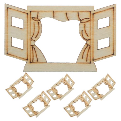 Pcs mini fenêtres bois - mini-fenêtres,