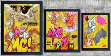 Toiles "MADCATZ : HOME SWEET HOME" 40 x 72 cm OPOIL (graffiti, street art)