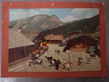 CPA carte postale ancienne CITROËN 2CV ALPES FRANÇAISE village