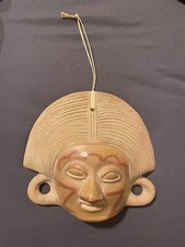 Masque inca vintage argile terre cuite poterie