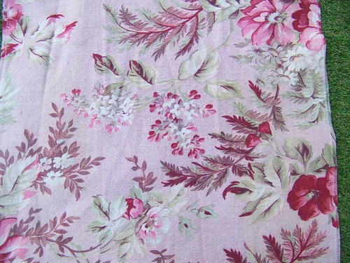 Ancien coupon tissu motifs - coupon,