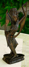 Sculpture ancienne  en bois exotique danseuse balinaise