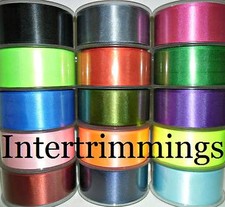 Ruban Satin Double Face, 38MM,5 Mètres, Couleurs Assorties