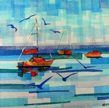 TABLEAU signé BEATTY COLLAGISTE CONTEMPORAINE    beatty.fr