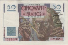FRANCE - 50 FRANCS le VERRIER type 1946