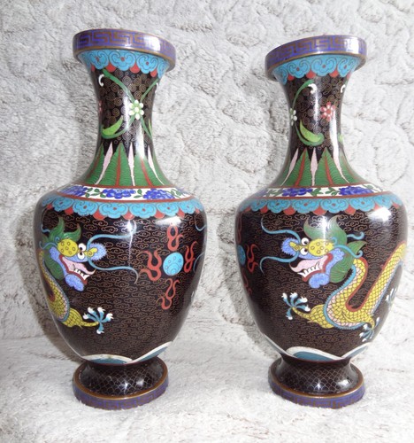 Paire vases chinois - chinois, en