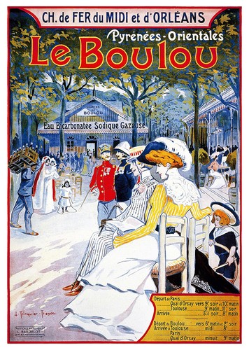 Affiche chemin fer midi - fer, &