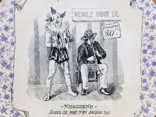 Cirque clown blanc xixème - blanc,