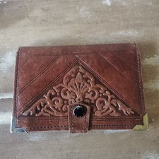 Ancien Porte Feuille En Cuir /