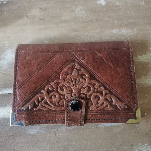 Ancien porte feuille cuir - ancien,