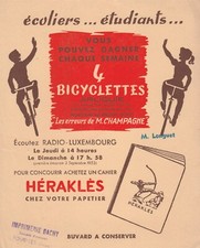 M9 BUVARD HERAKLES radio Luxembourg bicyclette ARLIGUIE