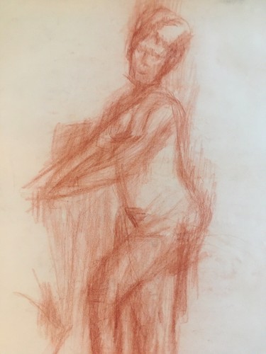 Dessin sanguine crayon denise - crayon,