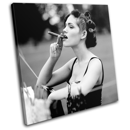 Woman smoking cigar retro - smoking, b