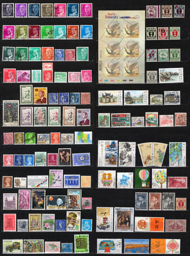 Lot timbres divers monde - lot,