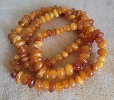 Ancien Bijou Collier En Ambre
