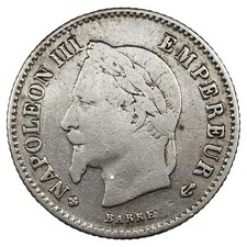 France Napoléon III 20 centimes 1868 BB argent Strasbourg - F.150/5 - KM.808.2