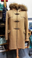 Caban laine et fourrure camel